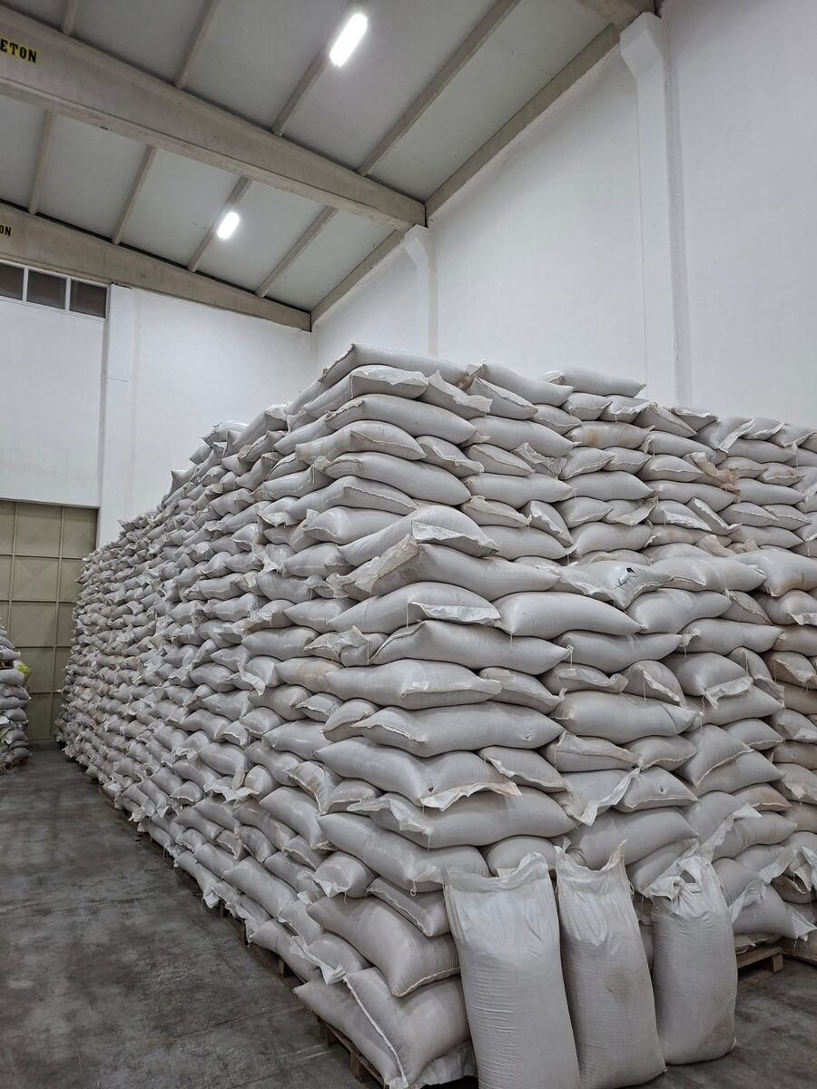 Stacked sesame sacks